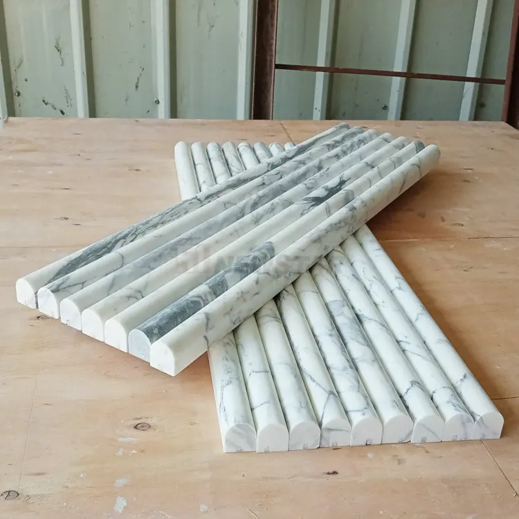 Interior Wall Outdoor Flute Marble Stone Round Flexible Fluted Panel