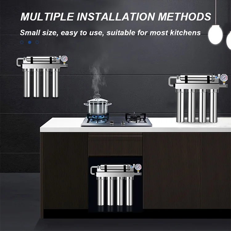 Factory Direct Sales Wholesale Tap Water Filter Purifier 5-grade Stainless Steel UF Water Filter Under Sink for Household Use