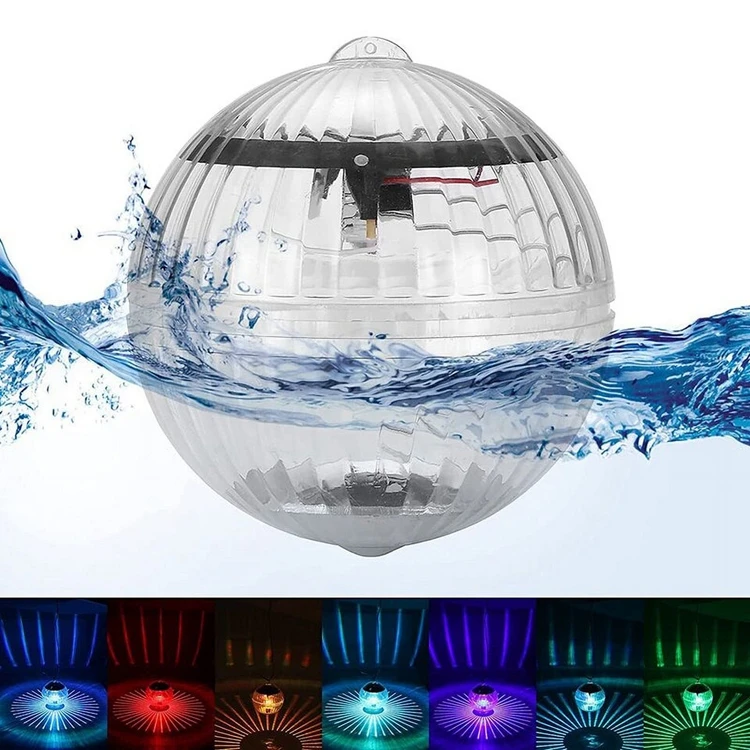 Outdoor Solar Floating Pool Light Waterproof Ip68 Solar LED Swimming Pool Light Colors Changing Solar Pond Lights for Hot Tub