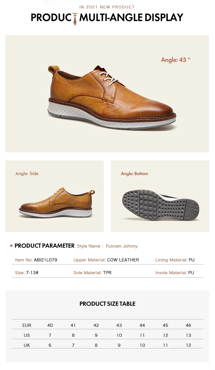 Oem Custom Made Business Genuine Leather Derby Shoes For Men Dress ...