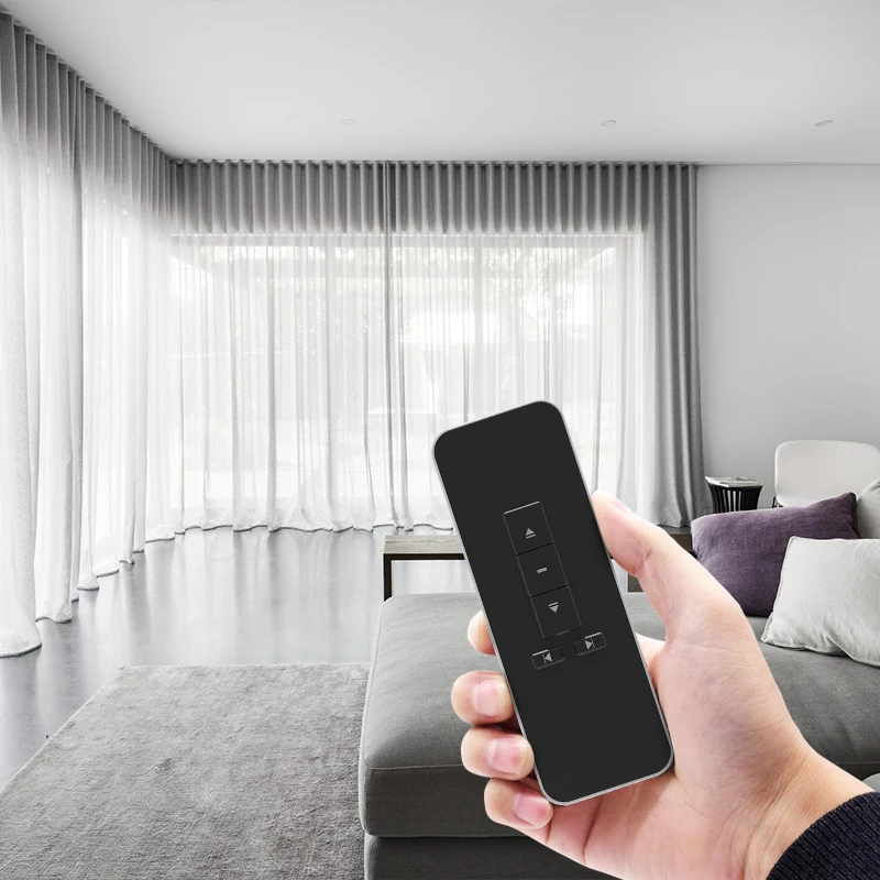 Smart Motorized Curtain System Google Home Alexa Compatible Durable Rails for Ripple Fold Curtains