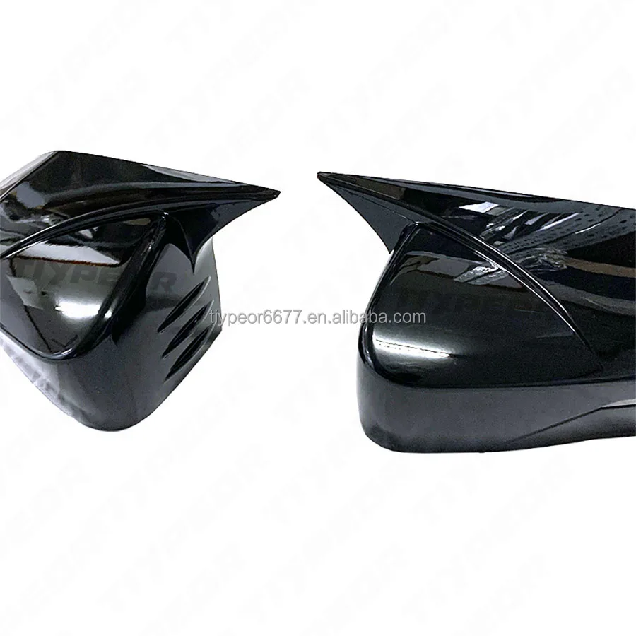 product gloss black rearview door mirror cover cap for chinese changan rv   exterior body kits accessories-4