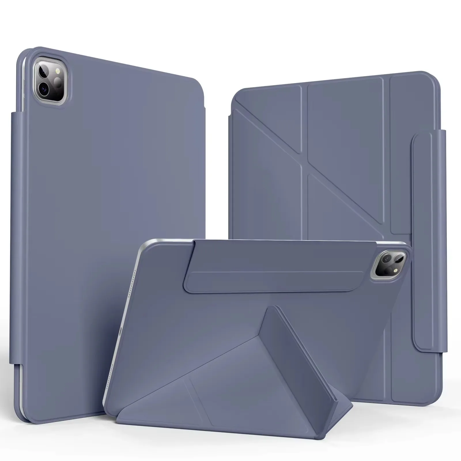 Laudtec Strong Magnetic Tablet Cover for Ipad Pro 11 13/Air Y Fold Multi-Angle Stand Shockproof Case Custom Color Pbk329