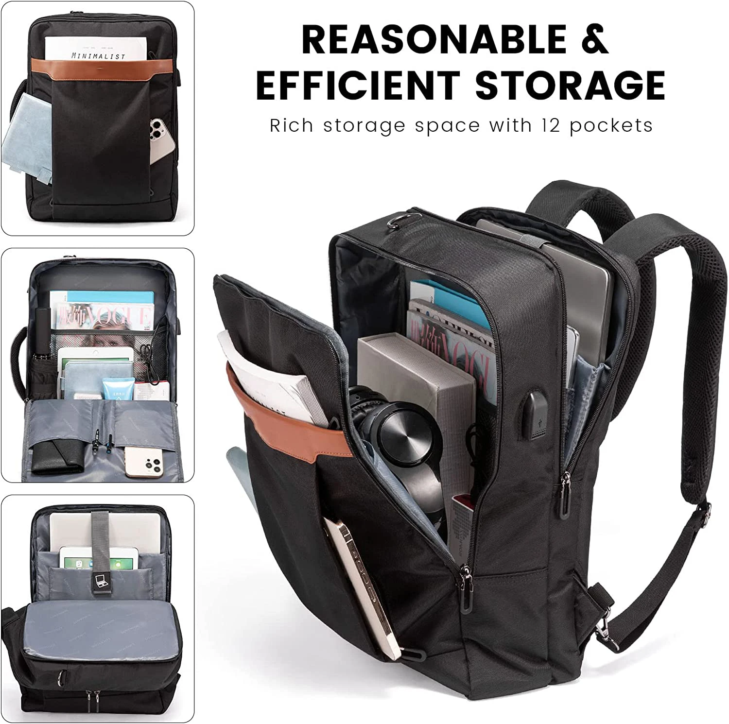 2023 New Convertible Laptop Backpack Bag Ergonomics Nylon Laptop