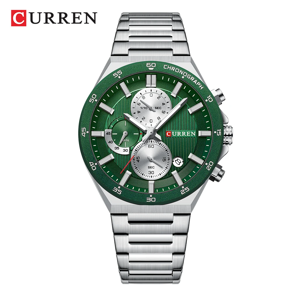 CURREN 8481 Men Clock Chronograph Date Waterproof Luminous Male