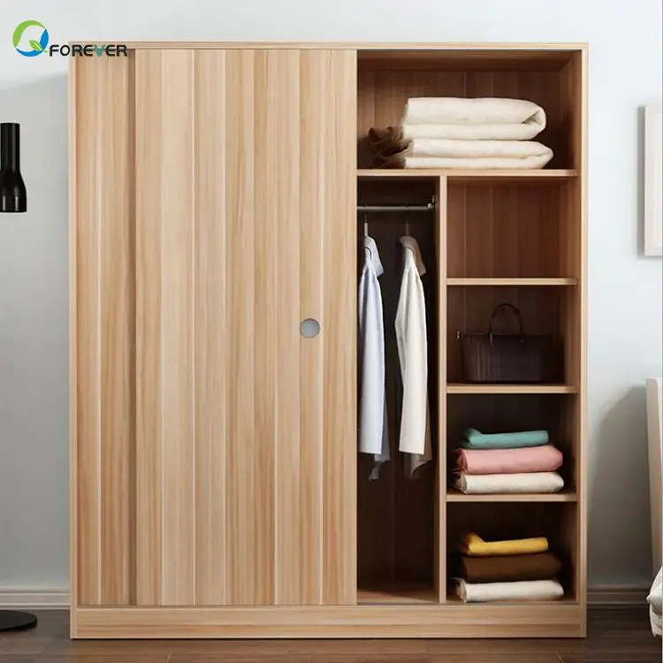 Sliding Door Wardrobe Simple Modern Panel Wardrobe Storage Cabinet