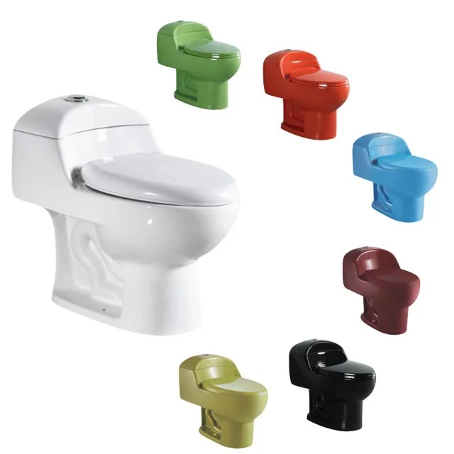 Wholesale One Piece Toilet Bowl Siphonic Bathroom Black Inodoro WC Dual Flush America Toilets details