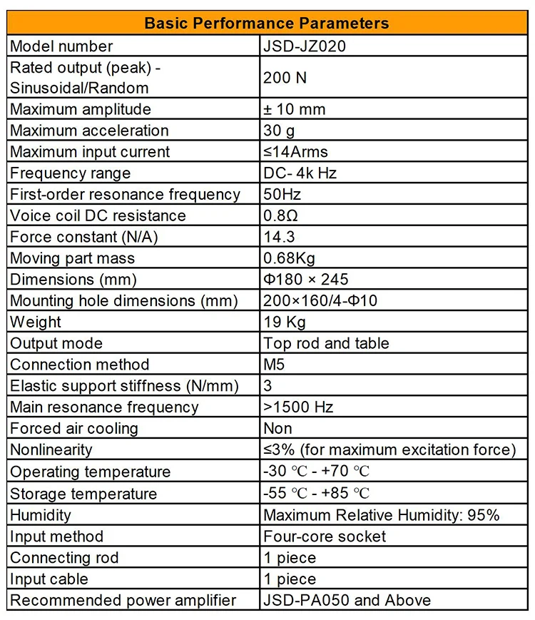 JSD-JZ020 200N Modal Exciter Vibration Table Suitable For Measuring Resonance Frequency Of Small Structures supplier