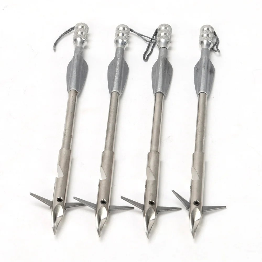 Details about   12PK Stainless Steel Bow Fish Fishing Slingshot Broadheads Arrowhead 5.5 inch 