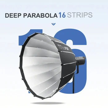 TRIOPO 70/90/120cm Parabolic Softbox Bowens Mount Soft Boxes with Honeycomb Grid for Godox SL60w Bowens Mount Lights detail image