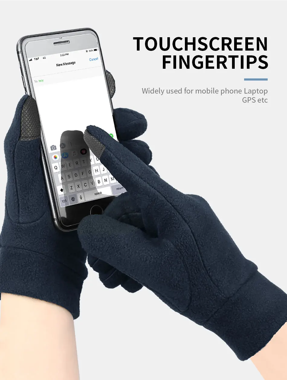 Ozero Warm Winter Gloves Polar Fleece Cold Weather Gloves Touch Screen