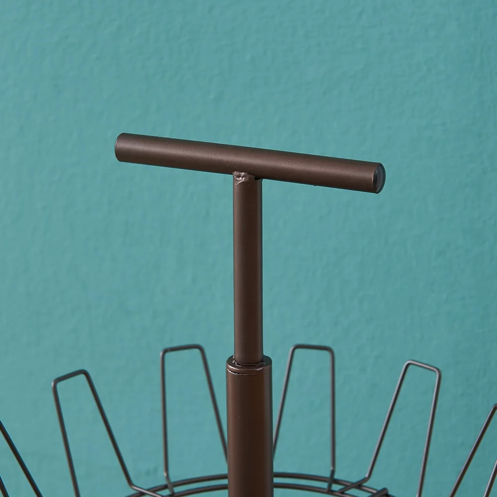 Factory Sample Customization Revolving Shoe Rack Rotating Shoe Tree and Adjustable Carousel Rotating Shoe Display Stand