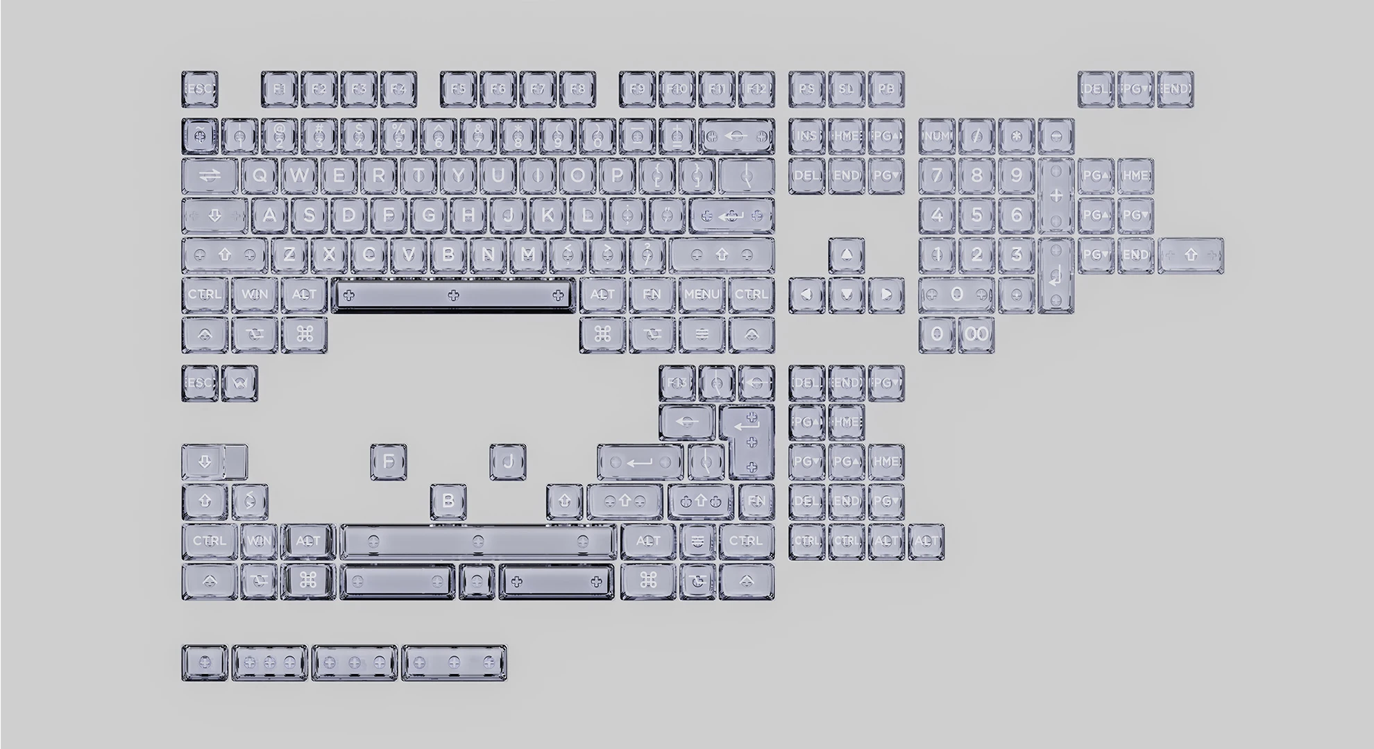Blossom Lilac Amber Keycaps - OSA Profile, 170 Keys