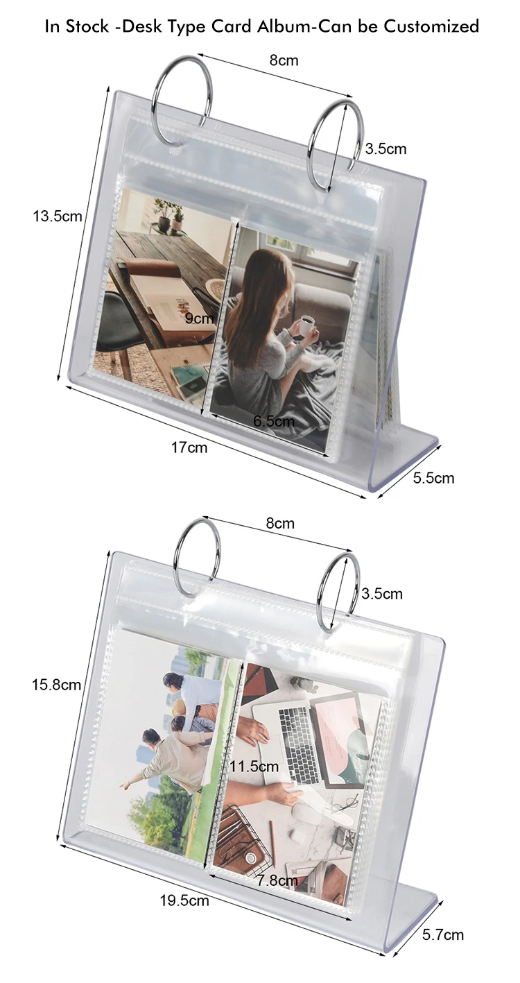 Blank 60 Capacity Trading Card Photo Holder bts Album de Cards with snap button