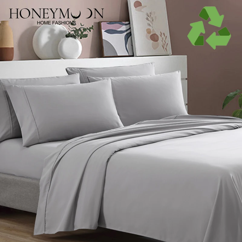 Bed Sheets Luxury Bedding Polyester Bedsheet 100 Fitted Flat Fabric Recycle Bed Sheet Set Buy