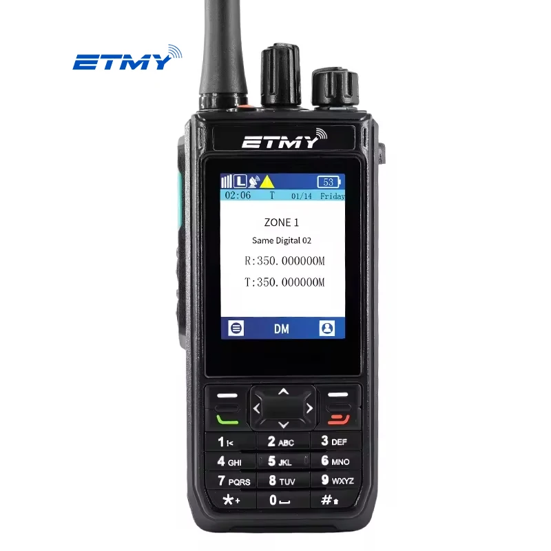 DMR Tier 3 NXDN Trunked Digital Handheld Walkie Talkie Two Way Radio Etmy AP35 GPS Professional AES 256 Encrypted Handheld Radio