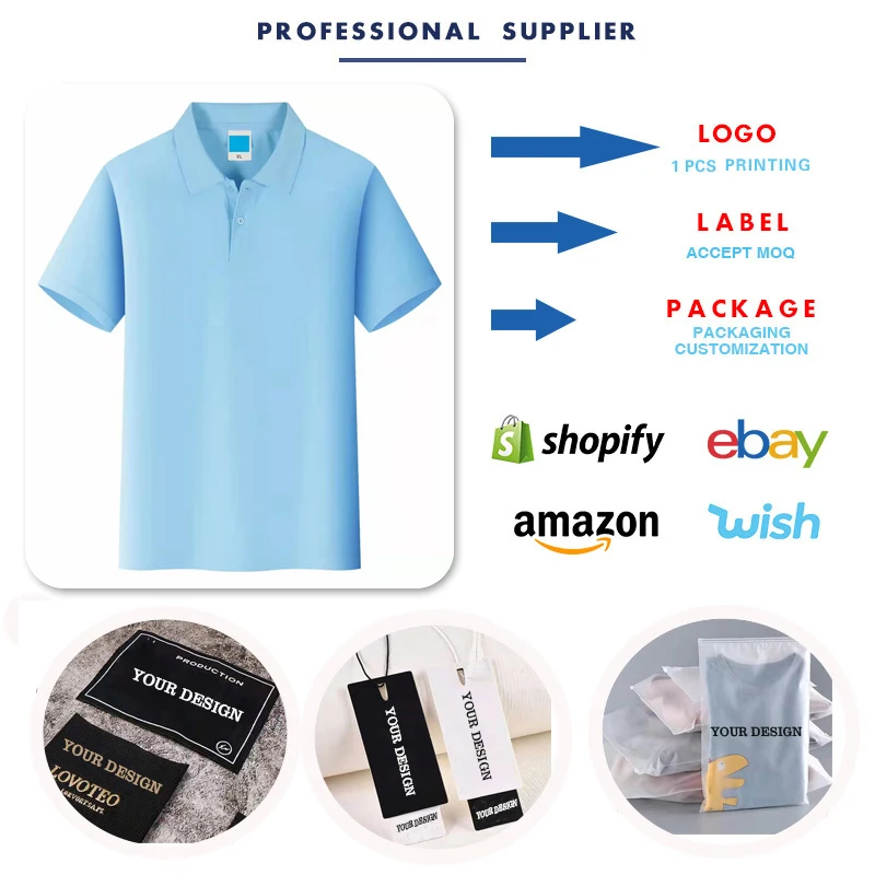 Golf Polo Shirt Custom Printed Golf Polos Plain Polyester Sublimation Mens  Blank Polo Shirt for Men