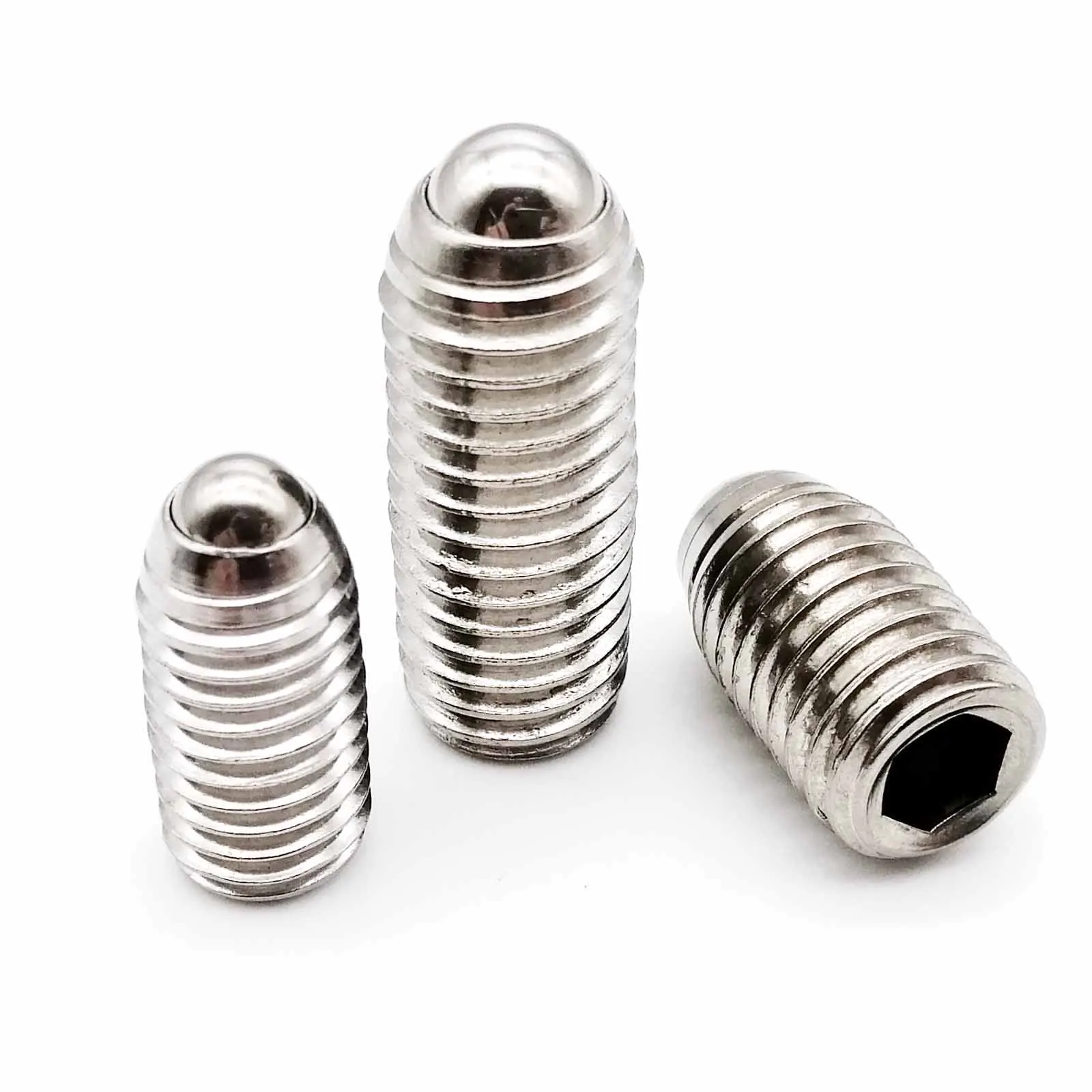 M3-M16 Hex Socket Spring Ball Plunger Grub Point Screw Bolt-A2 Stainless Steel 