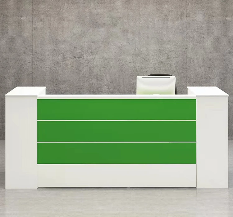 Factory Made Cheapest Reception Desk for One Person Bank Cash Counters Small Office Reception Desk