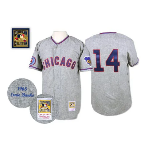 Blue Throwback Ernie Banks Jersey,Men's #14 Chicago - Buy Chicago  Jersey,Ernie Banks Jersey,Baseball Jersey Product on