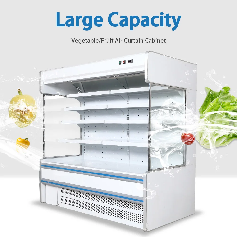 Commercial Fruit And Vegetable Refrigerator Display Showcase Fridge