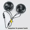 Negro: requiere banco de energía de 5 V