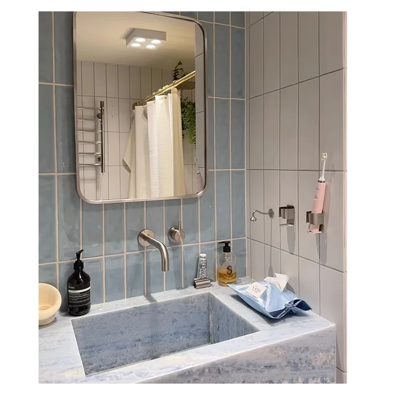 Customized Natural Stone Kitchen Bathroom Wall Hung Wash Basin Marble Vanity Top Sink