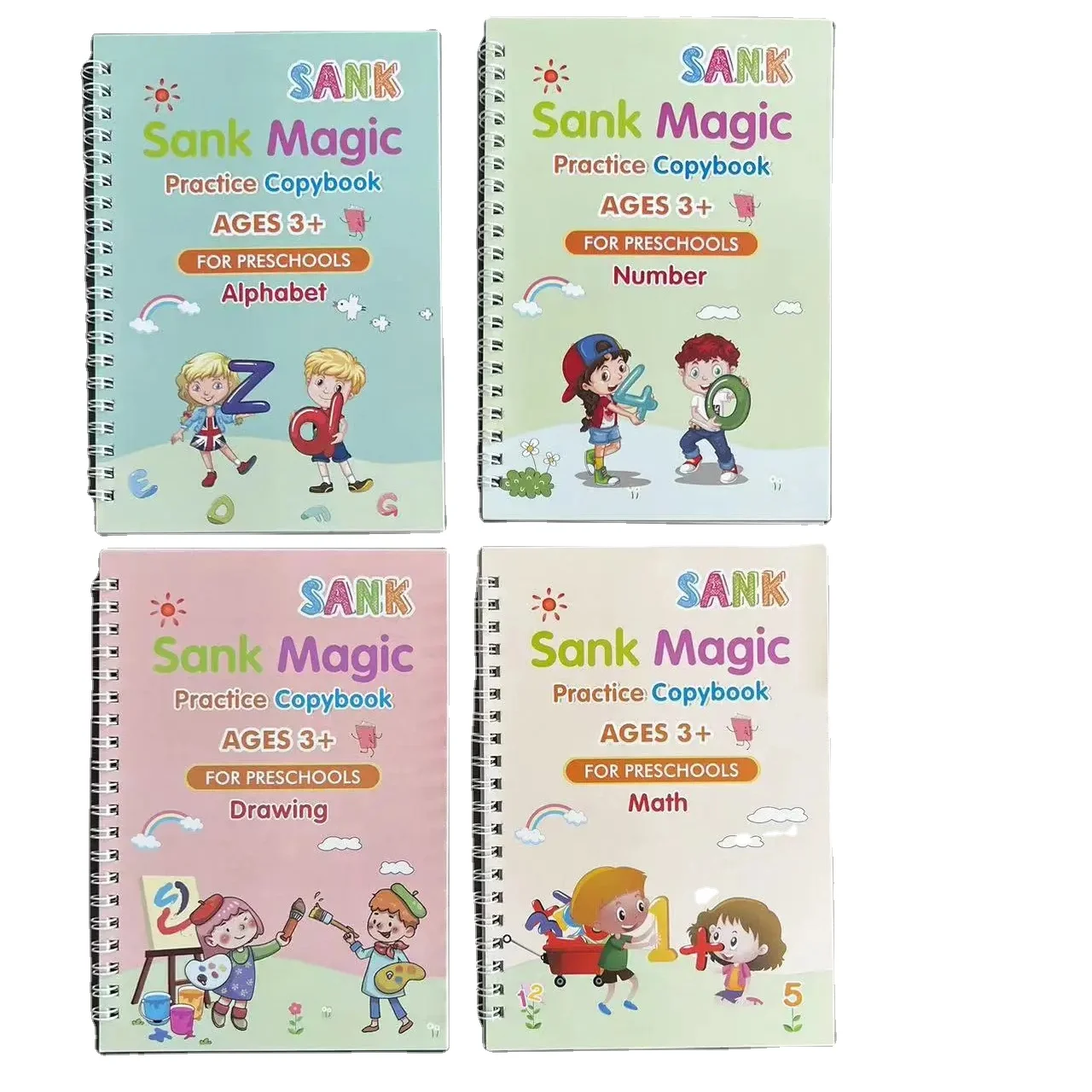 Sank Magic Copybook English Sank Magic Practice Copybook Kids Spiral Notebook Child Book Printing Books For Kids