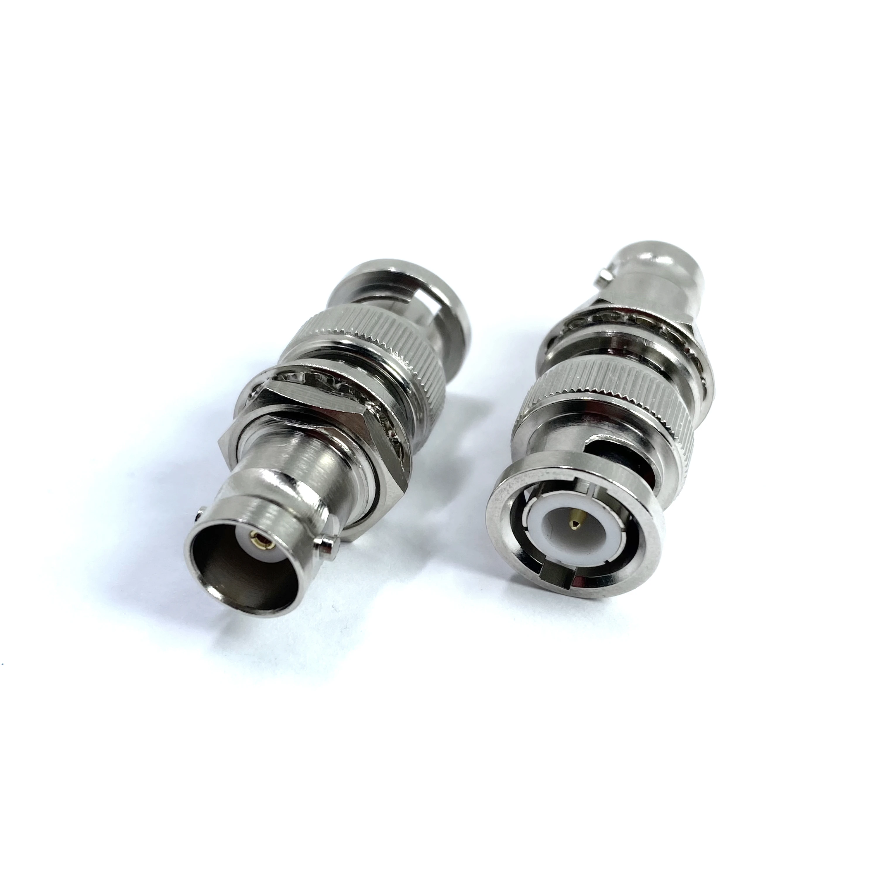 nickel-plated straight adaptor bnc female jack bulkhead to bnc male plug rf coaxial connector adapter supplier