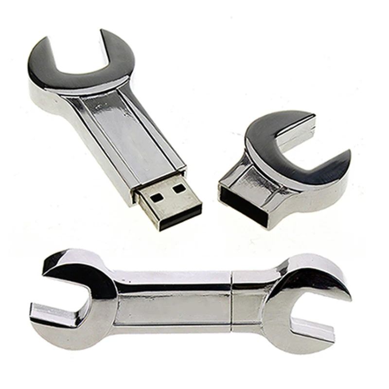 Gitra Factory Shenzhen 4GB USB 2.0 Flash Memory Pen Drive Hand Tools Spanner & Wrench Custom Laser Logo 8/16/32/64 GB Options