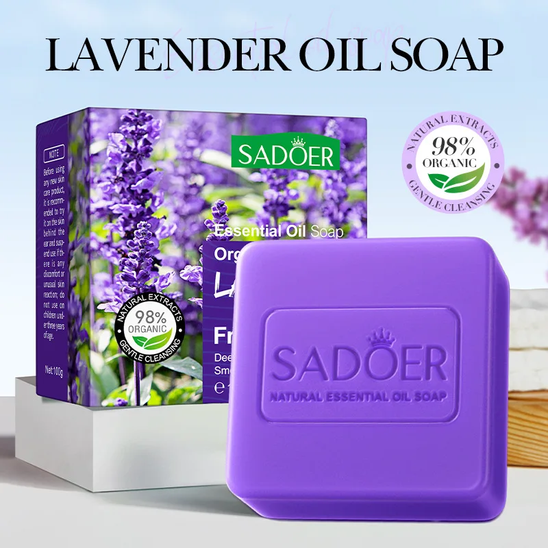 SADOER Natural Ingredient Ginger Essential Oil Solid Soap Face Body Hand Cleansing Smoothing Moisturizing Handmade Soap