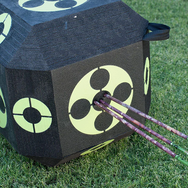 Details about   6-Sided Arrow Archery Target 3D Dice Cube Foam Target with Handle & Arrow Puller 