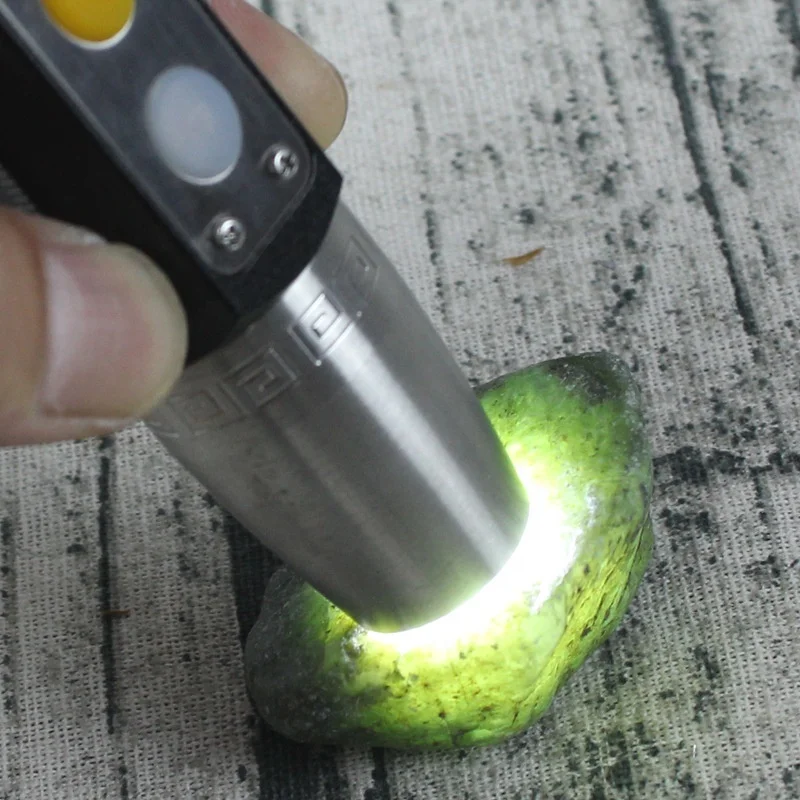 LED Torch Rechargeable Gem Checking Torch With 3 Light Sources UV 395NM LED Flashlight
