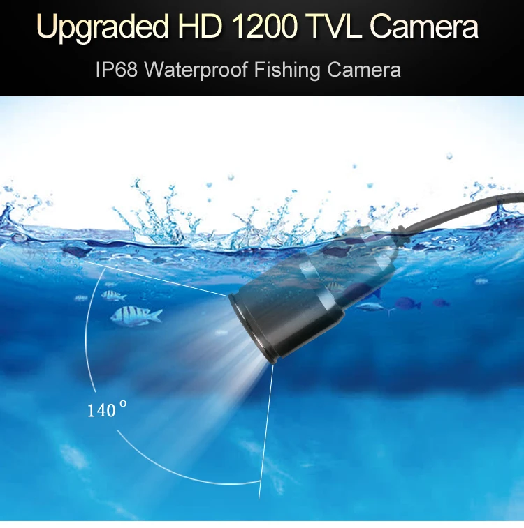 9'' Color Digital LCD Fashing Camer HD 1080P Wide Angle 12LED Well Camera Fishfinder Underwater Fishing Camera
