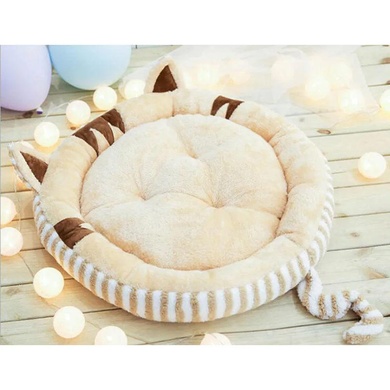 small round pet bed