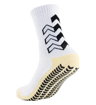 Thickened mid tube soccer socks anti-slip striped men football socks designer gym sport athletic custom grip socks