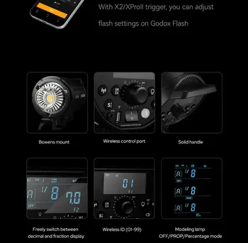 Godox DP800IIIV 400W X System GN80 Studio Strobe Flash Light for Photography Studio Lighting detail image