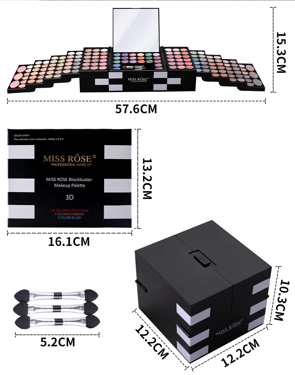 High Quality 148 Colors High Pigment Makeup Sets Artist Professional