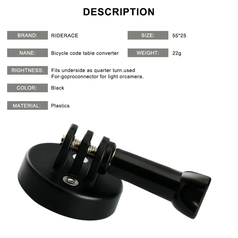 Riderace Bicycle Computer Base Adapter Mount Bike Computer Camera Mount for Garmin Edge Gopro Bracket Light Holder  Accessories