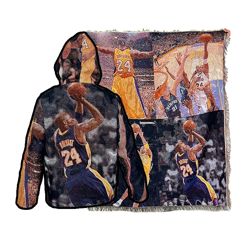 Custom Woven Blanket Tapestry Hoodie Reworking Blanket Can Be Used The