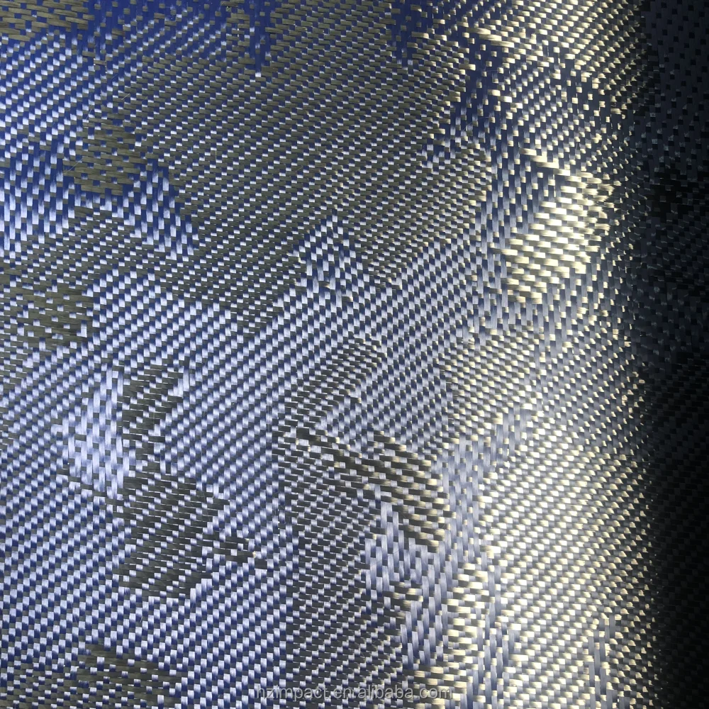 240gsm Blue Camouflage Jacquard Carbon Aramid Hybrid Fiber Fabric for Use Carbon Fiber Fabric with Camouflage Design