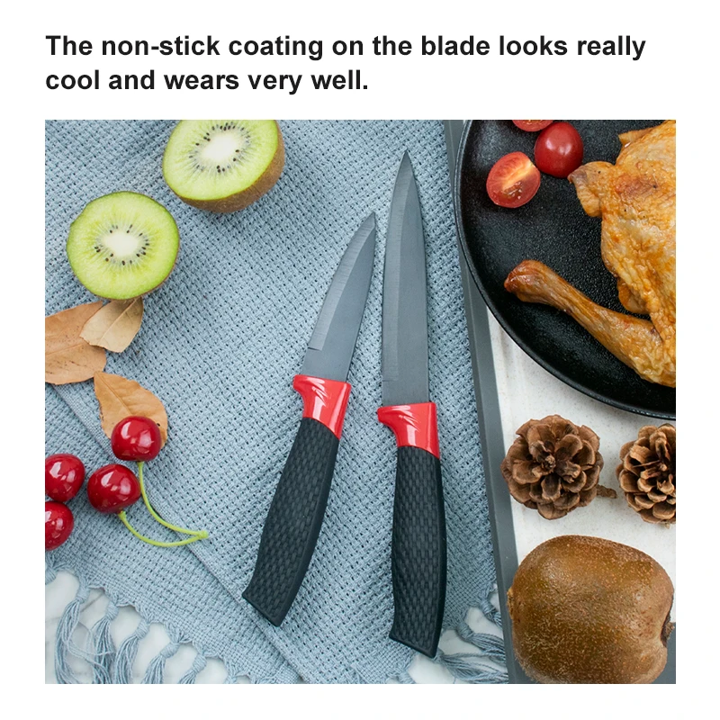 High Quality Stainless Steel Kitchen Knives Set Tools Forged Kitchen Knives Scissors Peeler Set 6pcs Chef Paring Knife