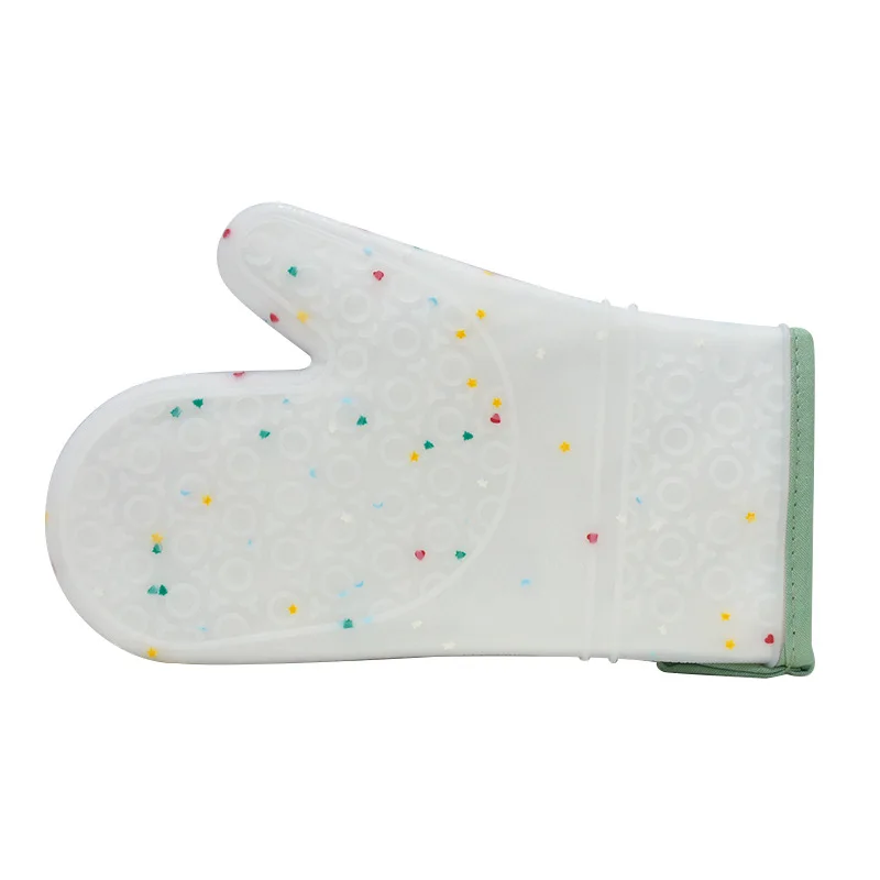 Customized 153g Baking Kitchen Glove Heat Insulation Microwave Oven Waterproof Silicone Gloves Heat Resistant BBQ Gloves details