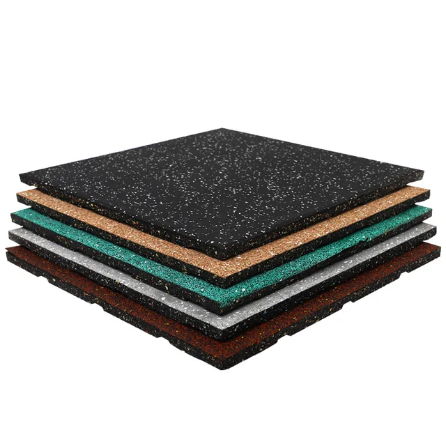 High quality indoor non-toxic Rubber flooring mats Fire prevention anti slip and shock absorption for heavy weight area