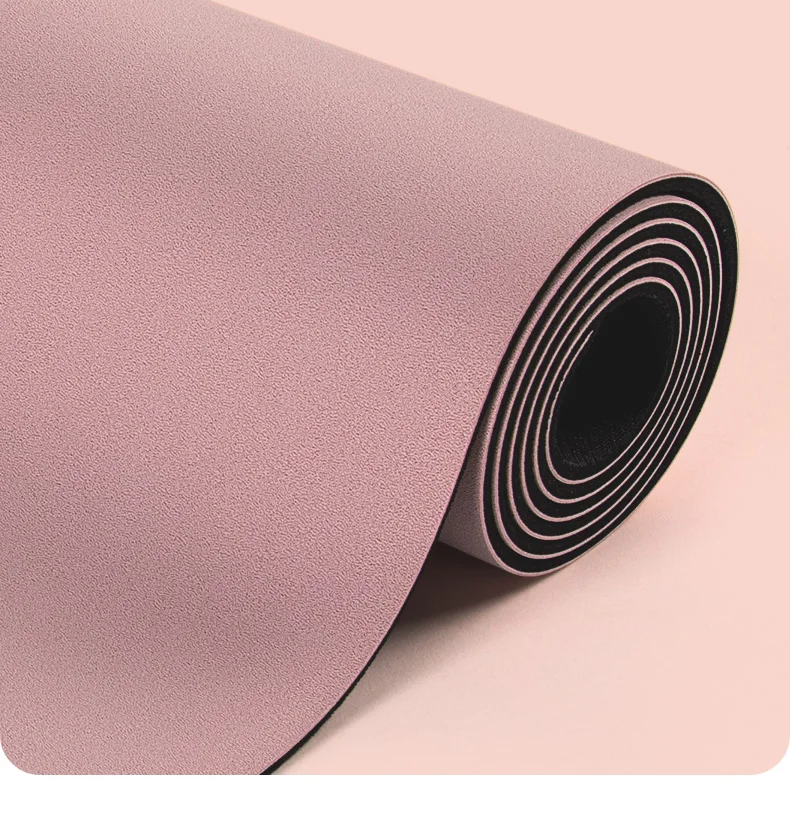 New Eco Friendly Frost Frosted Upgraded Yoga Matt Matte Pu Lather Natural Rubber Grip Yoga Mat