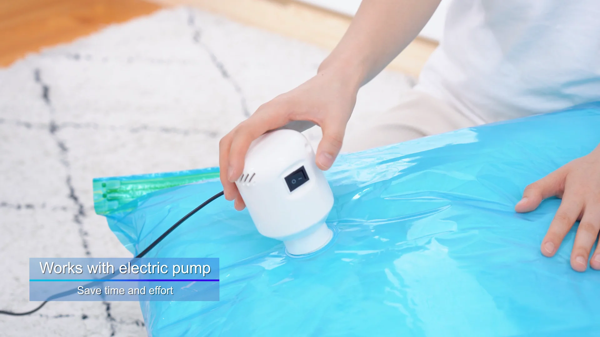 High Quality Travel Usage White Handpump Portable Space Saver Electric