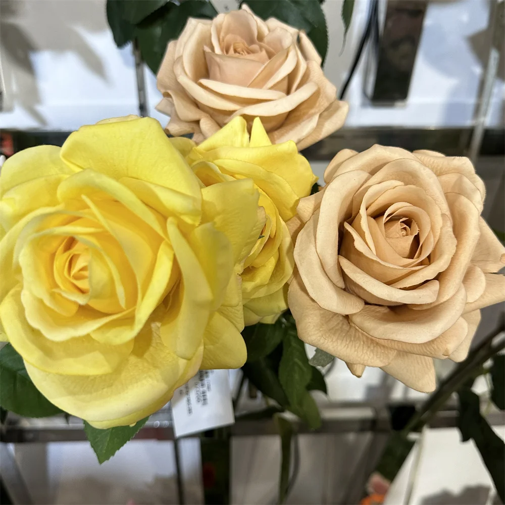 Ifg Amazo Quality Artificial Open Roses Real Touch Latex For Wedding