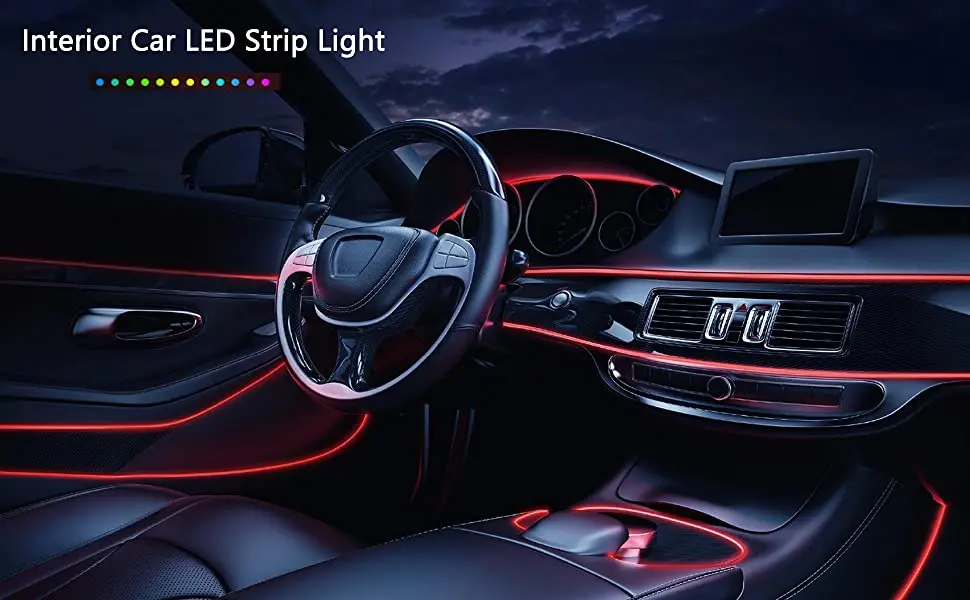 Car USB Ambient Light. Разноцветная подсветка в Porsche Macan. Automotive Interior. Led Interior Lights for car/Home фото.