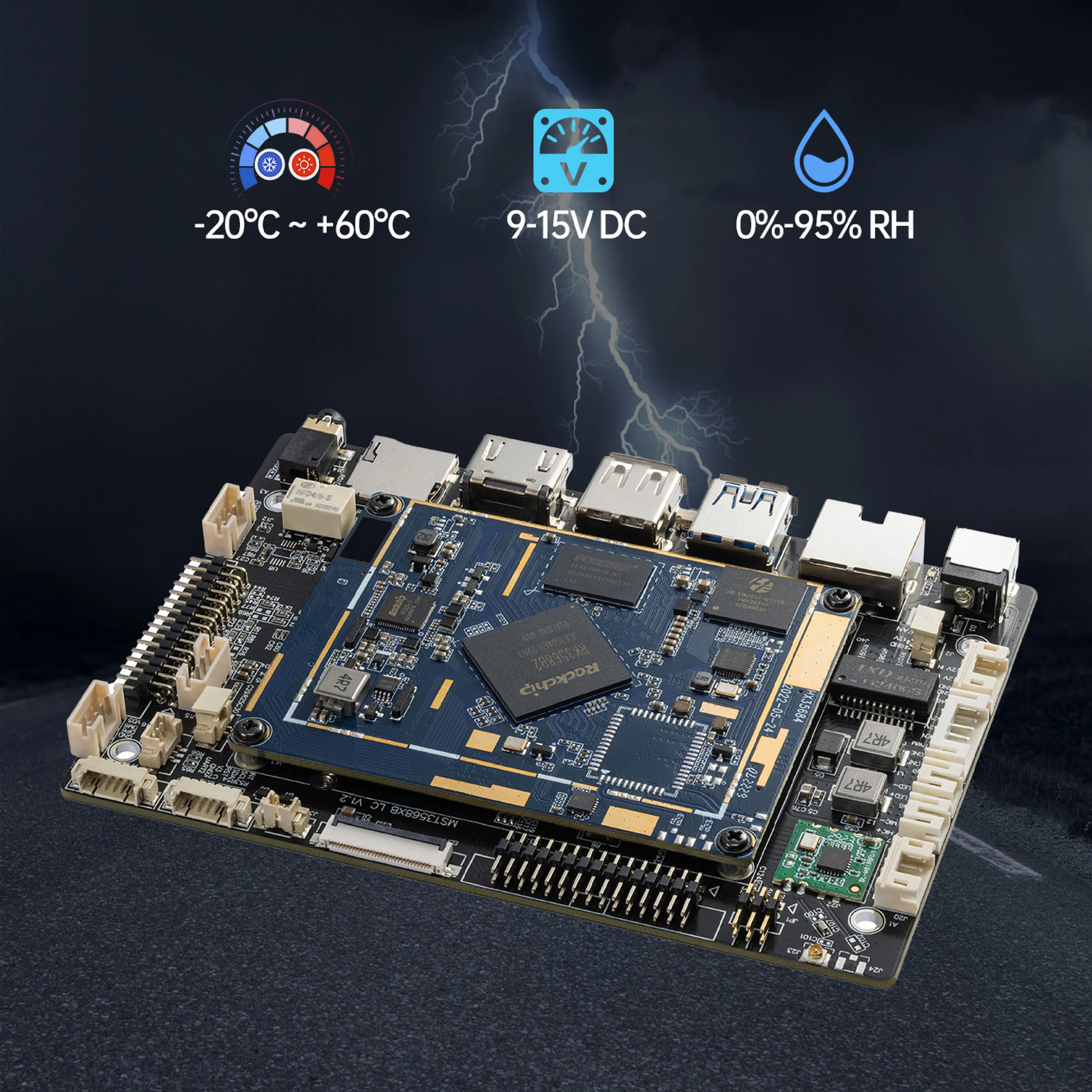 Rockchip RK3588 Octa Core 8K Arm Board - 32GB Ram Capacity