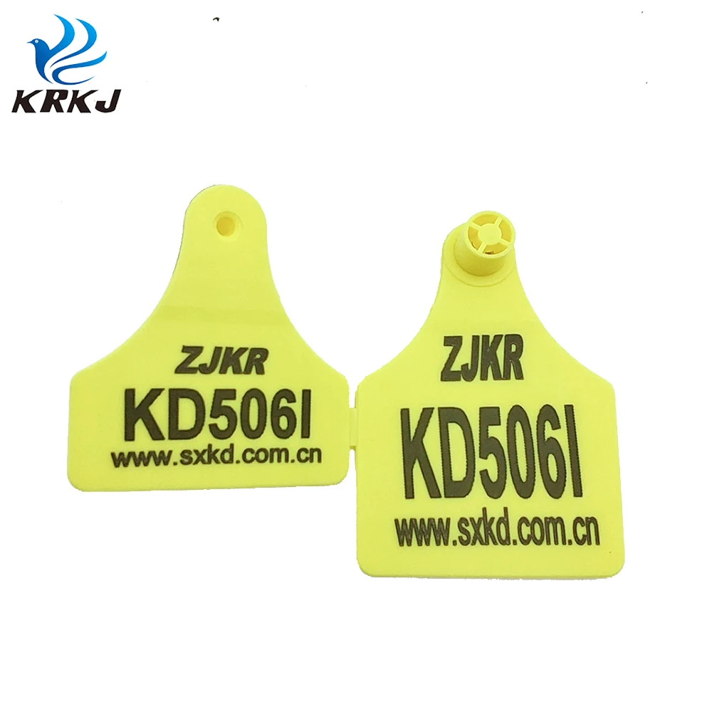KD506I Animal Plastic Cattle Female and Male Ear Tag with Laser Printing